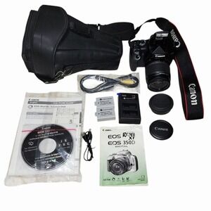 Canon EOS Digital Rebel XT 350D DSLR Camera EF-S 18-55mm Lens Bundle Tested